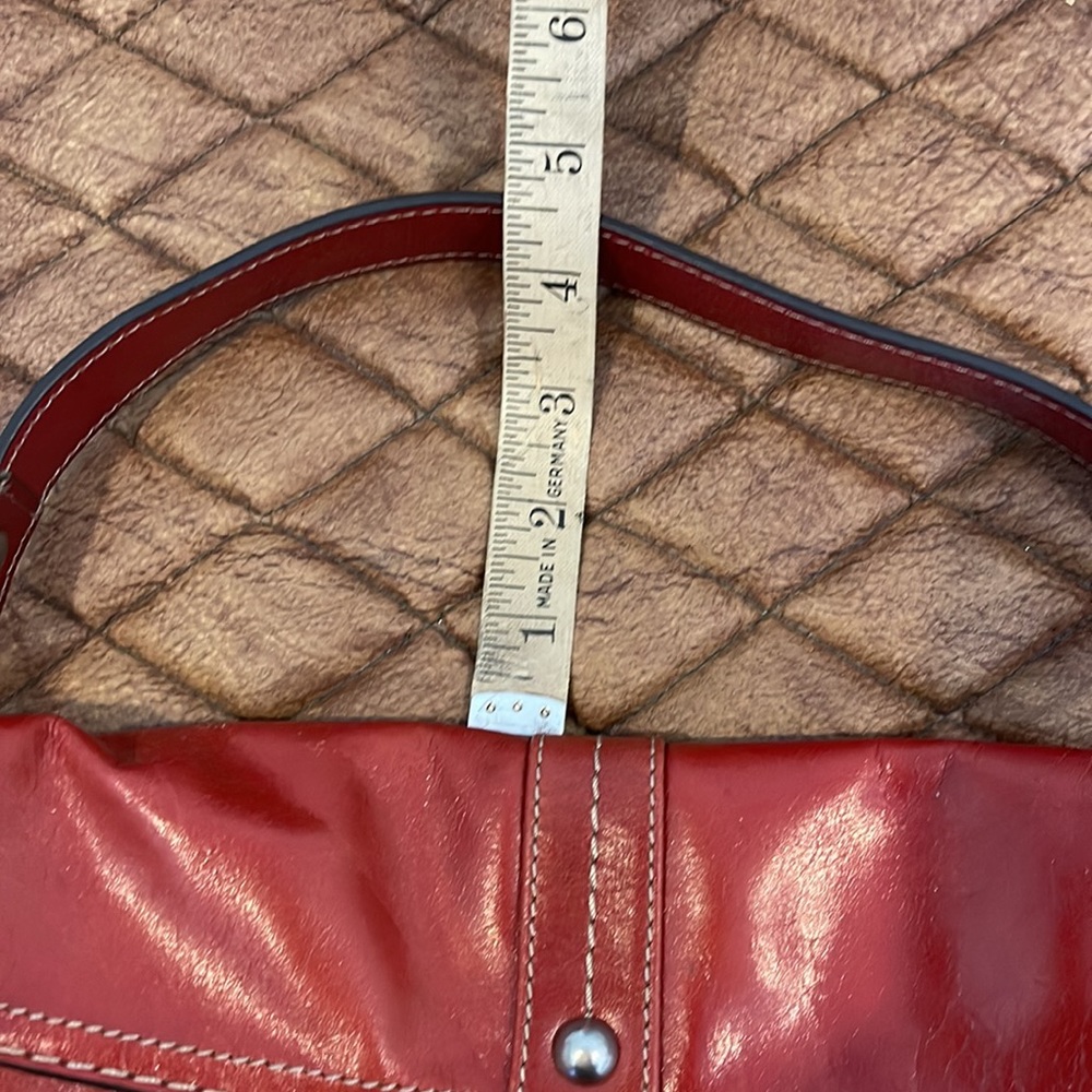 Fossil Red Leather Shoulder Clutch Wristlet - Picture 11 of 11